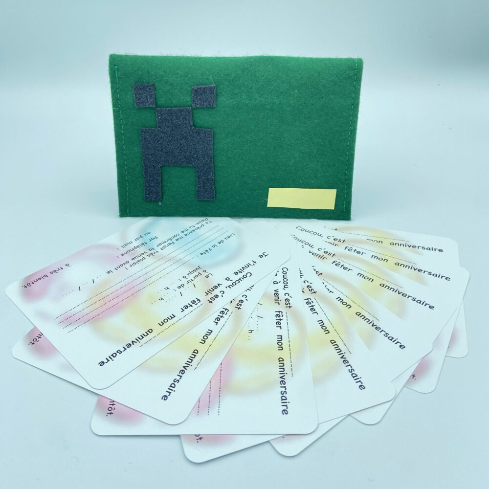 Carton D'invitation Minecraft - HappyParty