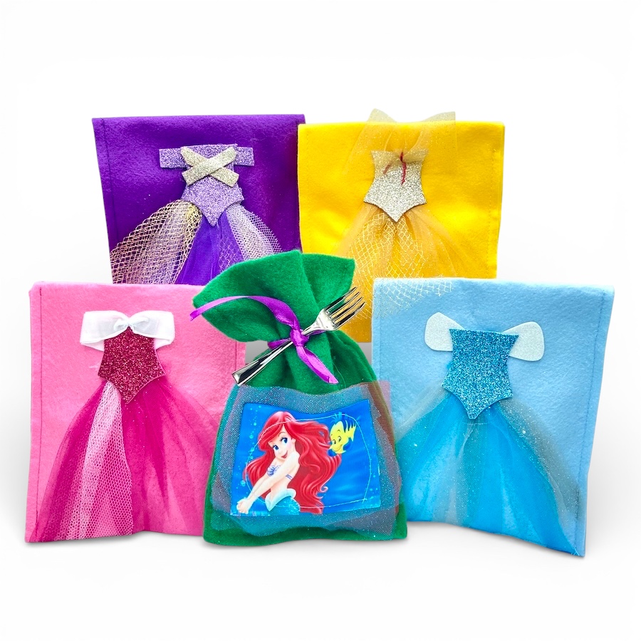 Sacs Cadeaux surprise en tissu princesses